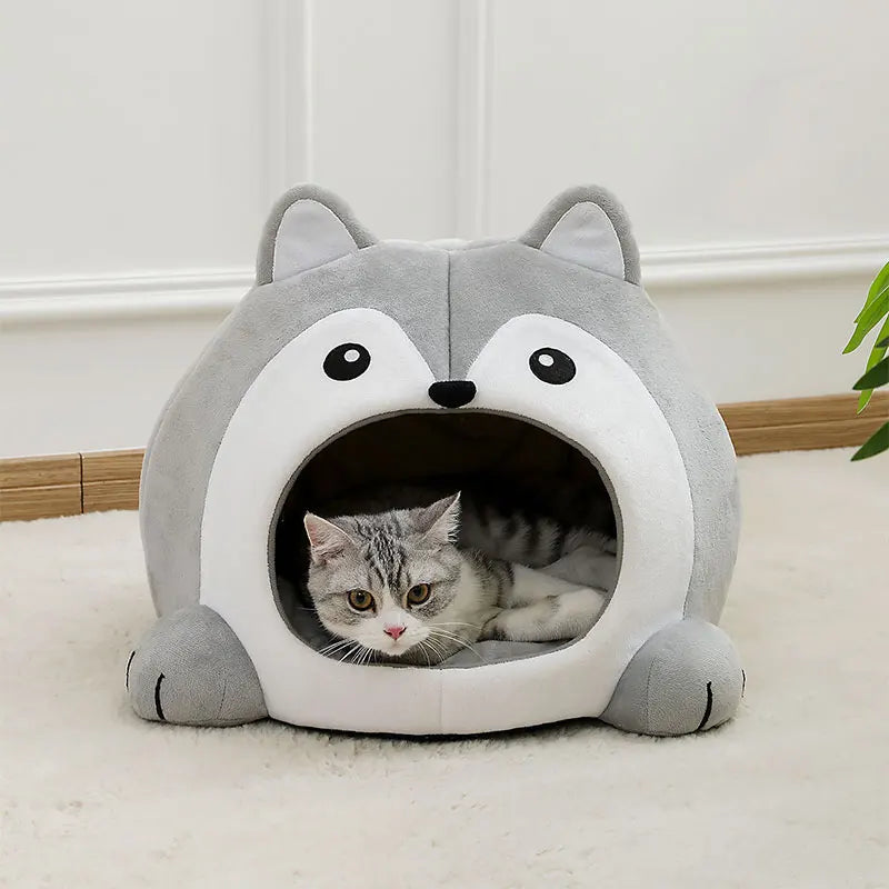 Cozy Cat Bed & Pet House – Soft Lounger for Kittens & Puppies