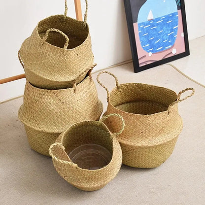 Chic Wicker Basket: Versatile Toy Organizer & Stylish Storage Solution