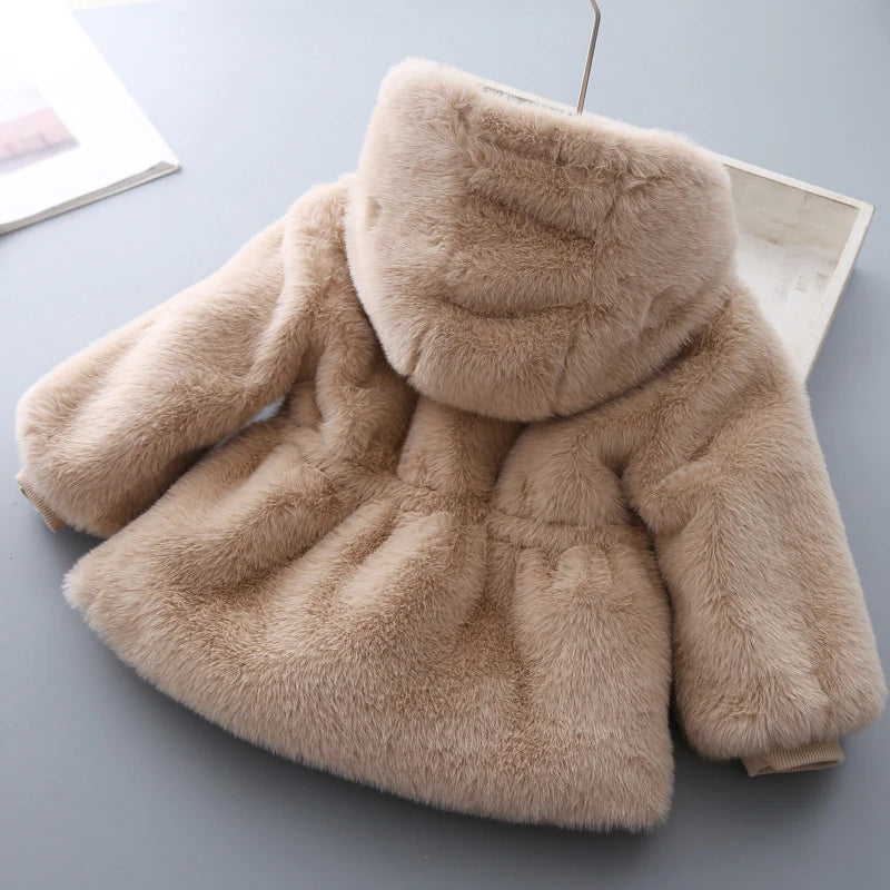 Warm Girls’ Jacket – Long Sleeve Plush Outerwear