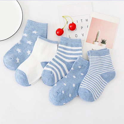 Soft Cotton Socks for Boys & Girls – 5 Pairs