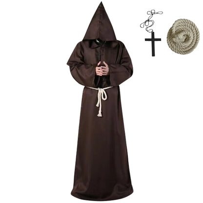 Monk Cosplay Outfit – Medieval Robe for Priest, Wizard & Costume Play