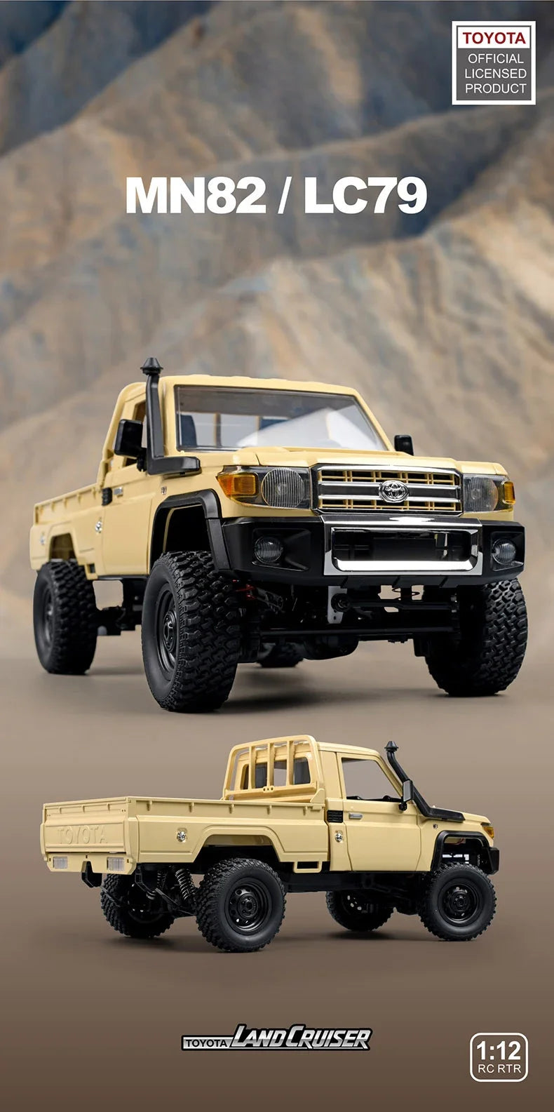 RC Pickup Truck MN82 – 1/12 Scale 4WD Off-Road Toy Car