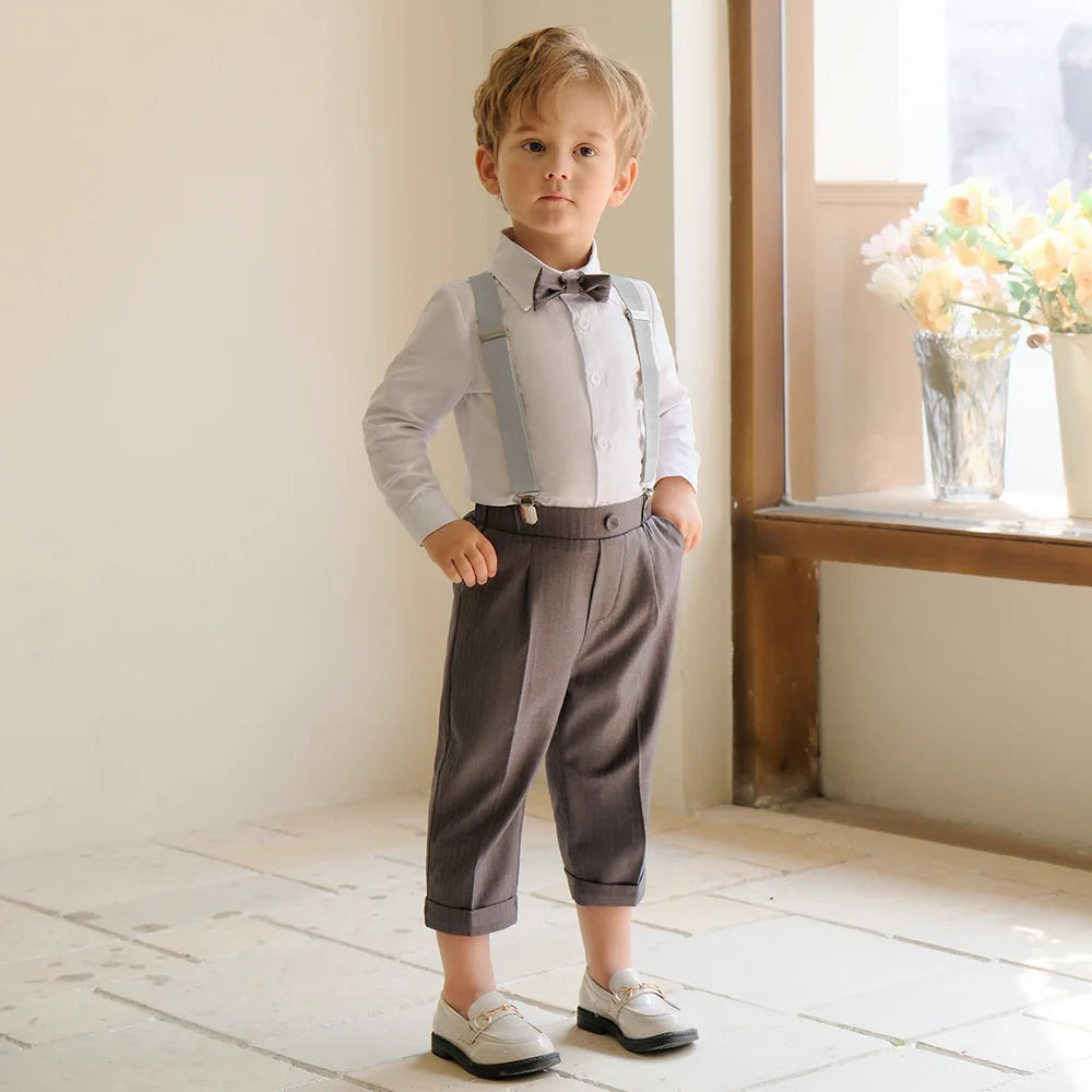 Little Gentleman Korean Striped Suit – Boys’ Party & Ceremony Costume