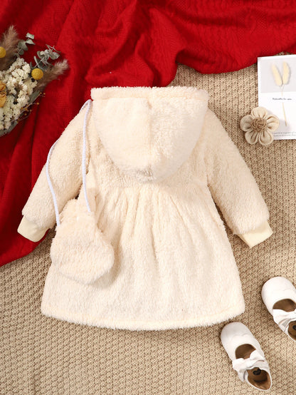 Warm Zipper Jacket + Cute Bag – Baby Girl Outfit