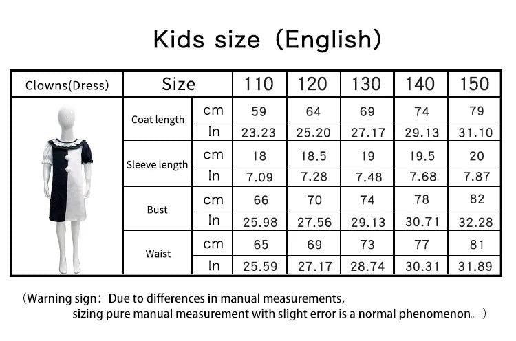 Scary Terrifier Costume – Kids’ Joker & Clown Cosplay Halloween Suit