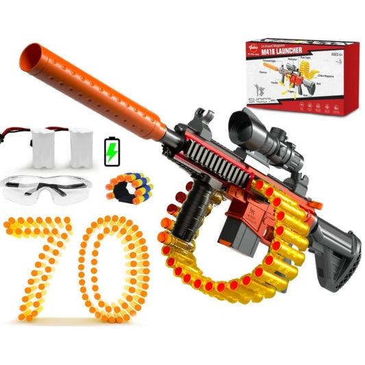 Automatic Blaster Toy Gun with Shell Ejection & 24-Dart Clip – Chain Mode Shooting Game for Kids 6+