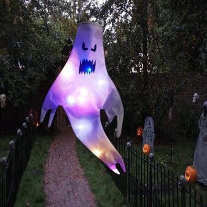 Glowing LED Ghost: Spooky Hanging Lamp for Halloween 2024