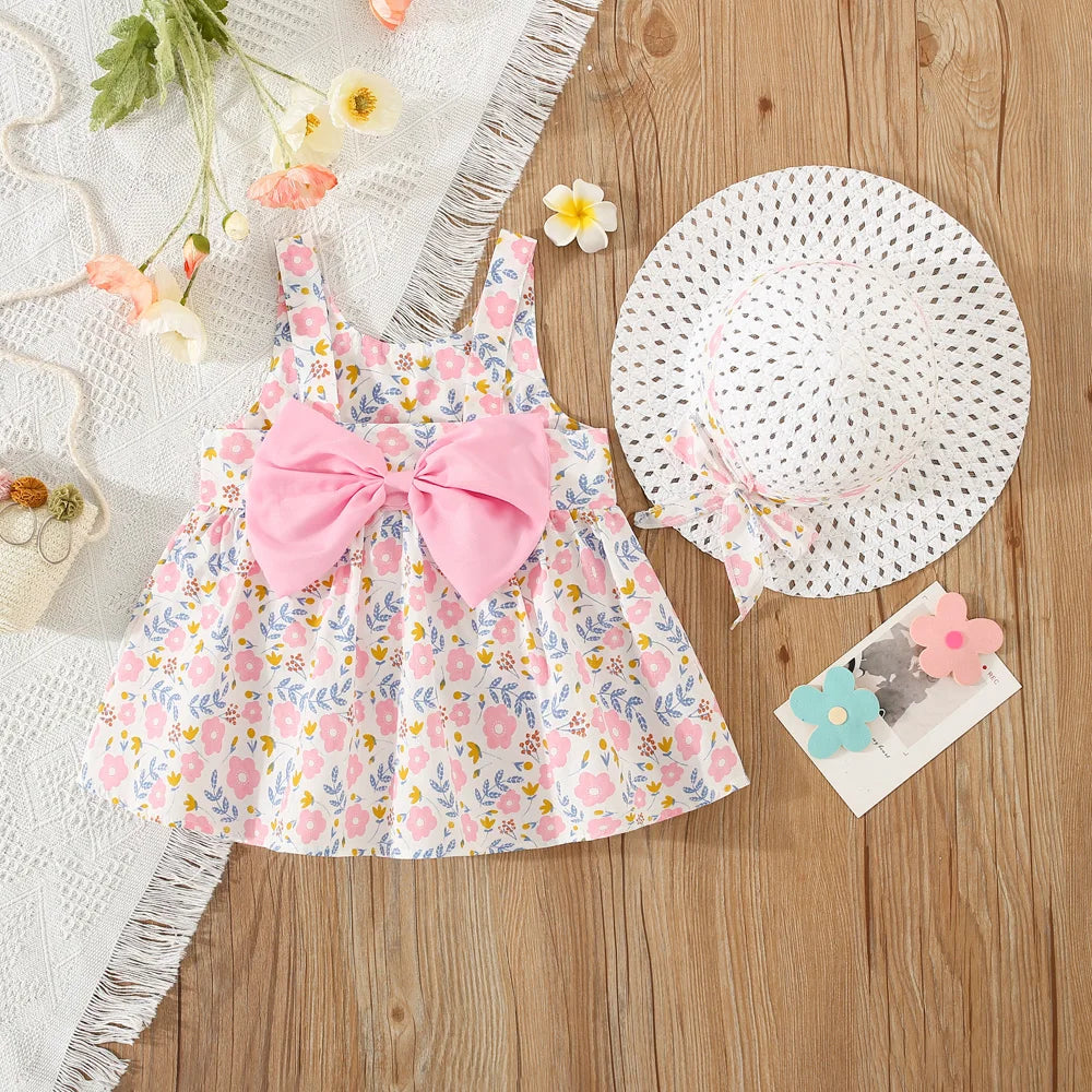 Baby Girl Cotton Sundress with Bow