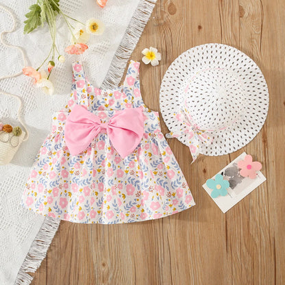 Baby Girl Cotton Sundress with Bow