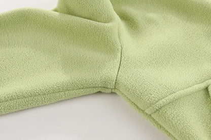 Children’s Thick Fleece Jacket – Zippered Casual Coat