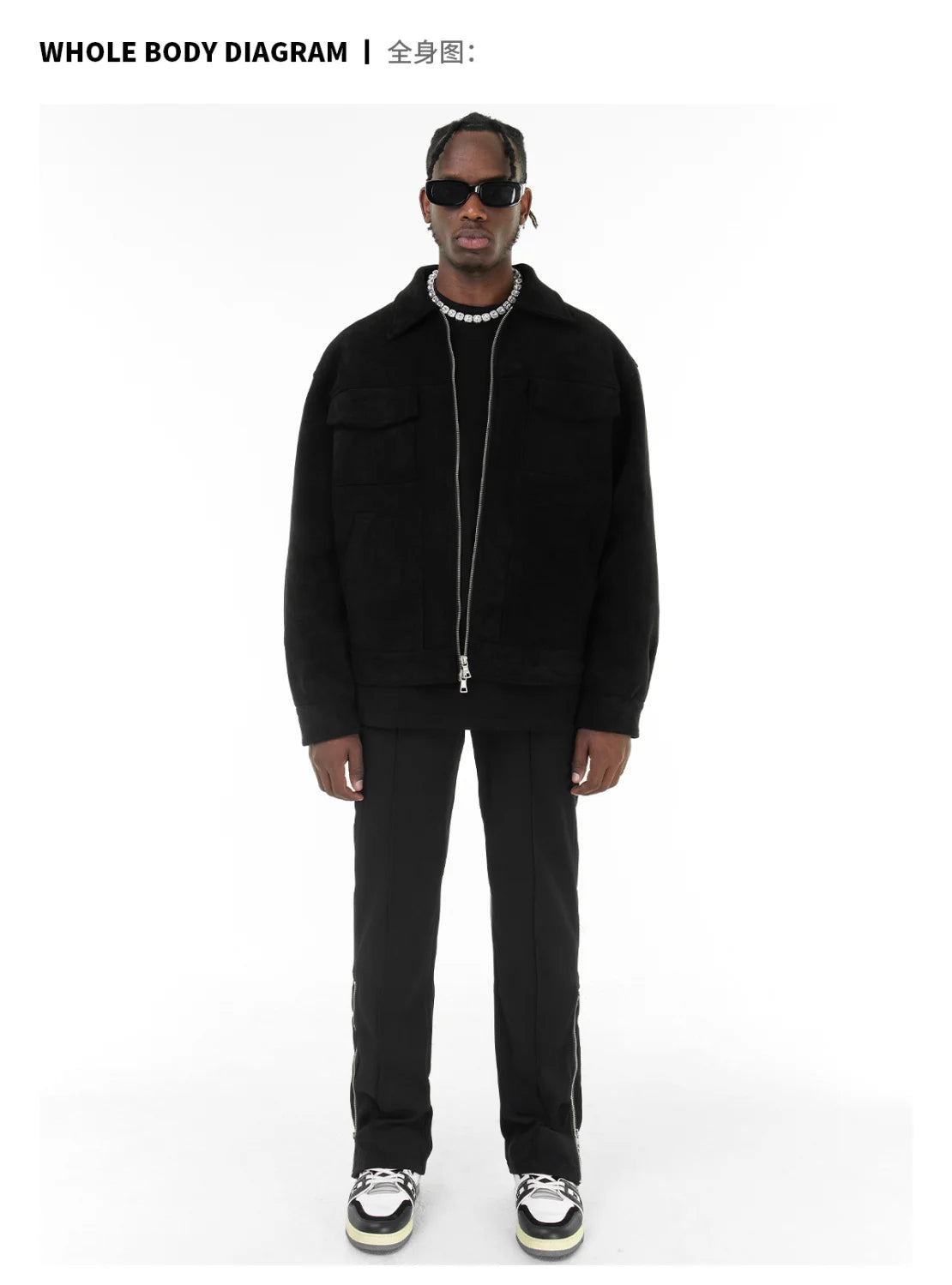 Casual Oversize Men's Jacket – Lapel Zipper Thick Coat