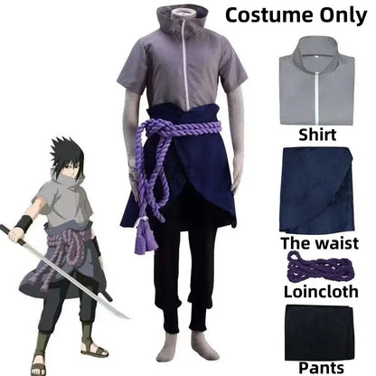 Anime Sasuke Cosplay Outfit – Uchiha Uniform for Halloween & Parties