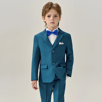 Boys’ Stylish Formal Wear – Green Blazer Set for Special Occasions