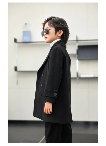 Fall & Winter Boys Jacket – Velvet Wool Outerwear