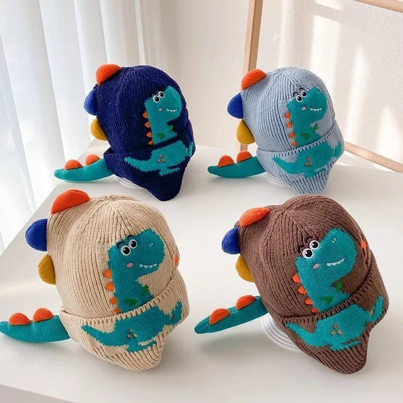 Cartoon Dinosaur Baby Hat – Winter Warm