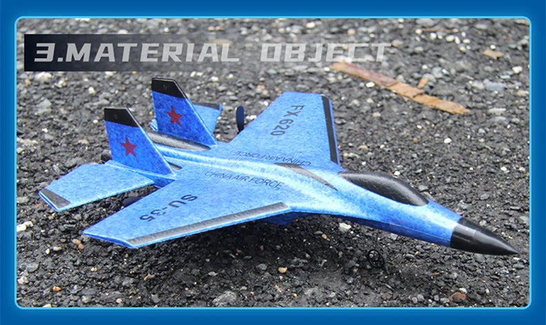 2.4G RC Foam Aircraft SU-35 – Fighter Jet Glider Toy for Kids