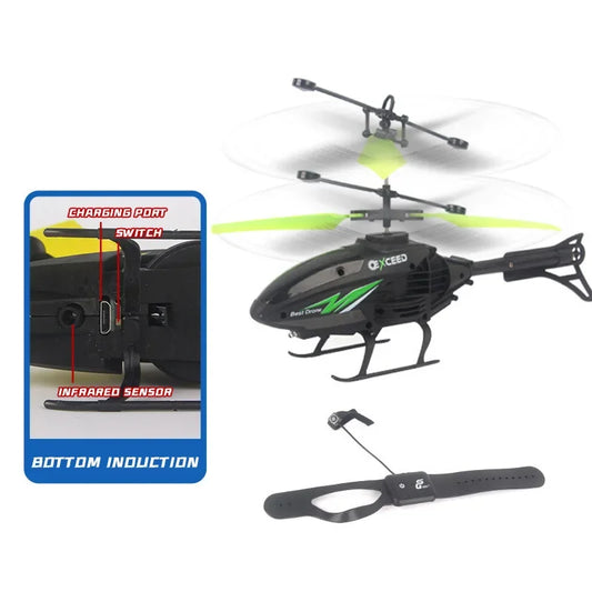 Wrist Induction Drone – Mini RC Helicopter for Kids with Impact Protection
