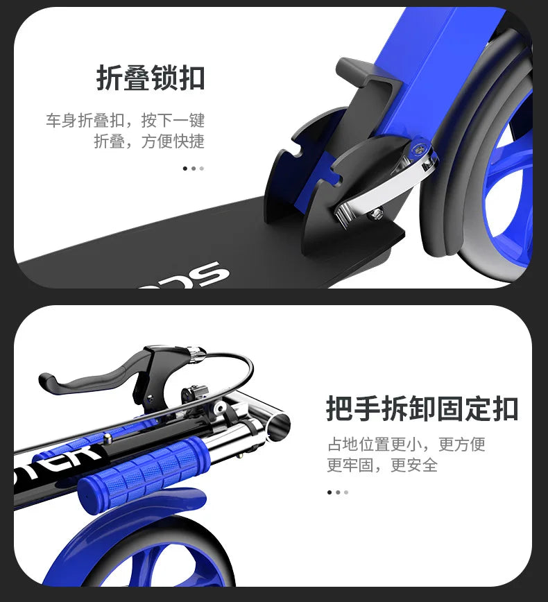 Foldable Two-Wheeled Scooter – Perfect for Kids, Teens, and Adults