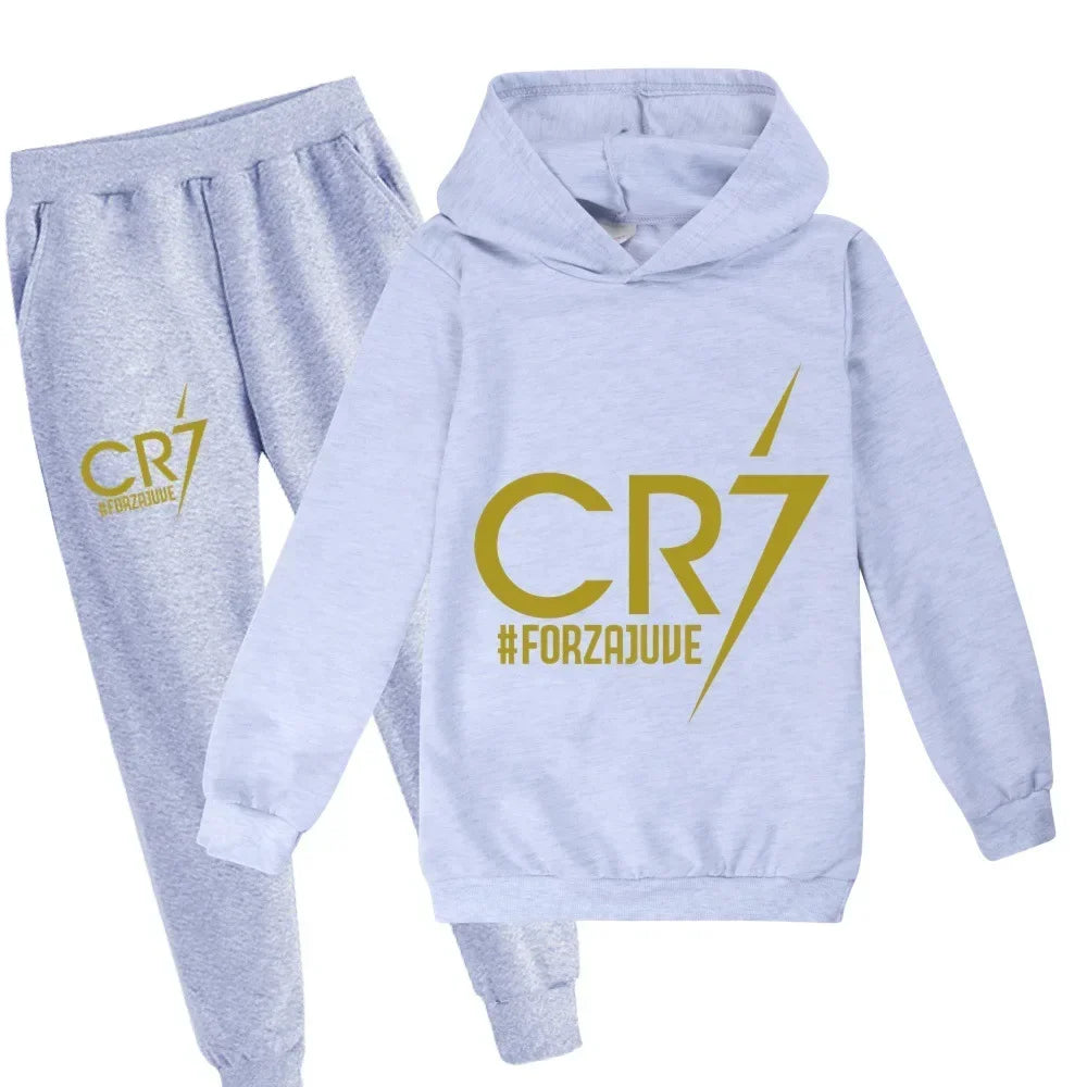 Kids' CR7 Hoodie & Pants Set: Sporty Style for Young Fans