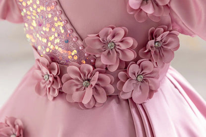 Cute Kids Formal Red Dress – Birthday & Events