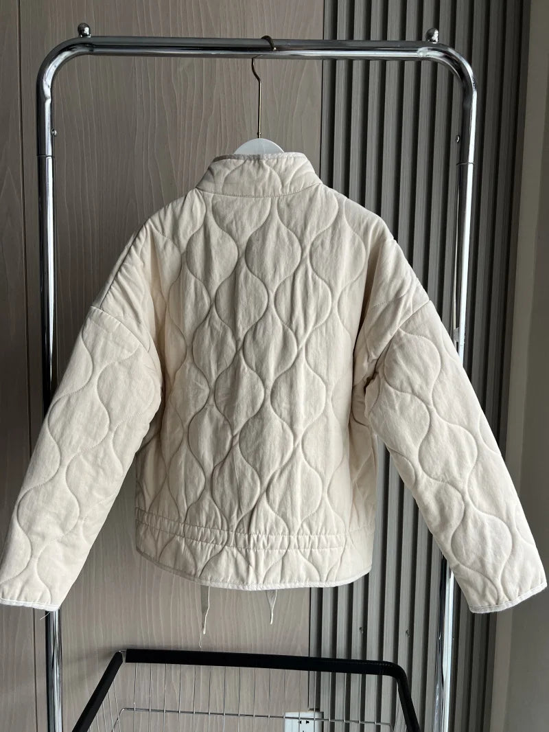 High Collar Quilted Coat – Retro Meets Modern