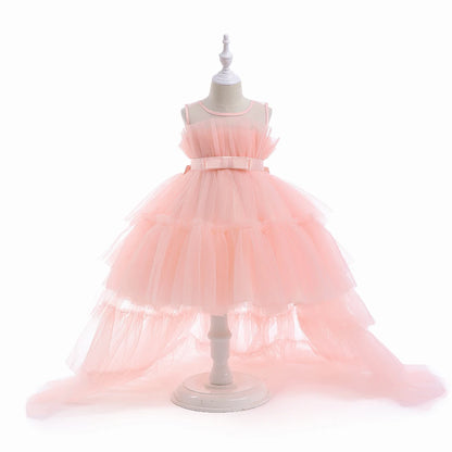 Elegant Red Tulle Dress for Girls – First Communion & Birthday