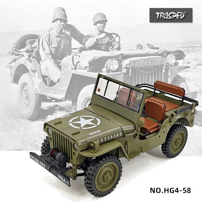 1:14 RC Military Car – HG4-58 4WD Electric Off-Road Model