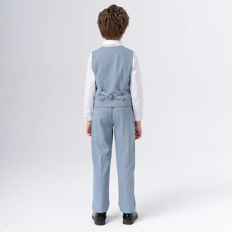Boys’ Formal Suit Set – Spring/Summer Wedding Outfit (Ages 1–14)