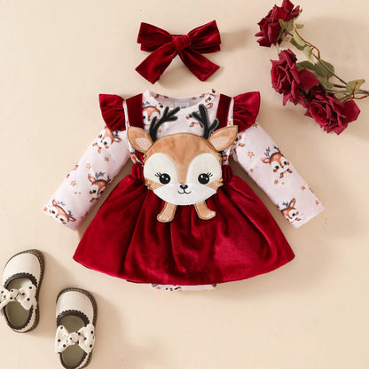 Cute Baby Girl Christmas Party Dress for Infants