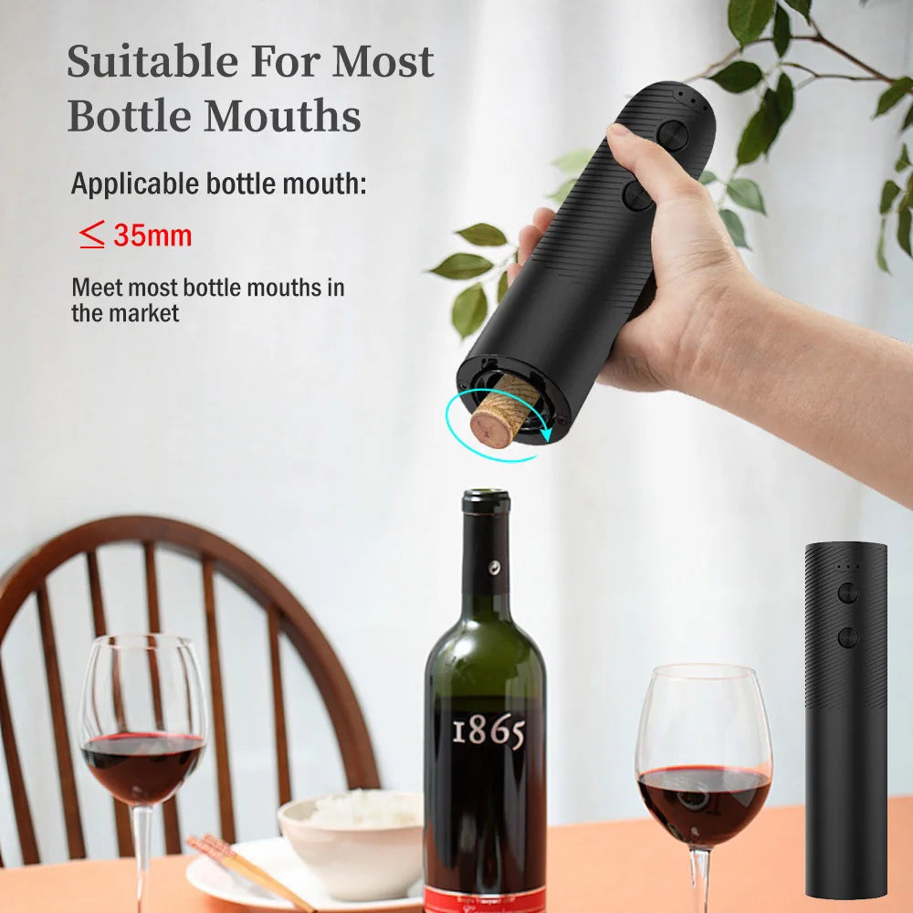 Electric Wine Bottle Opener Automatic Red Wine Corkscrew Rechargeable Wine Opener One-click Button Wine Tools Kitchen Products