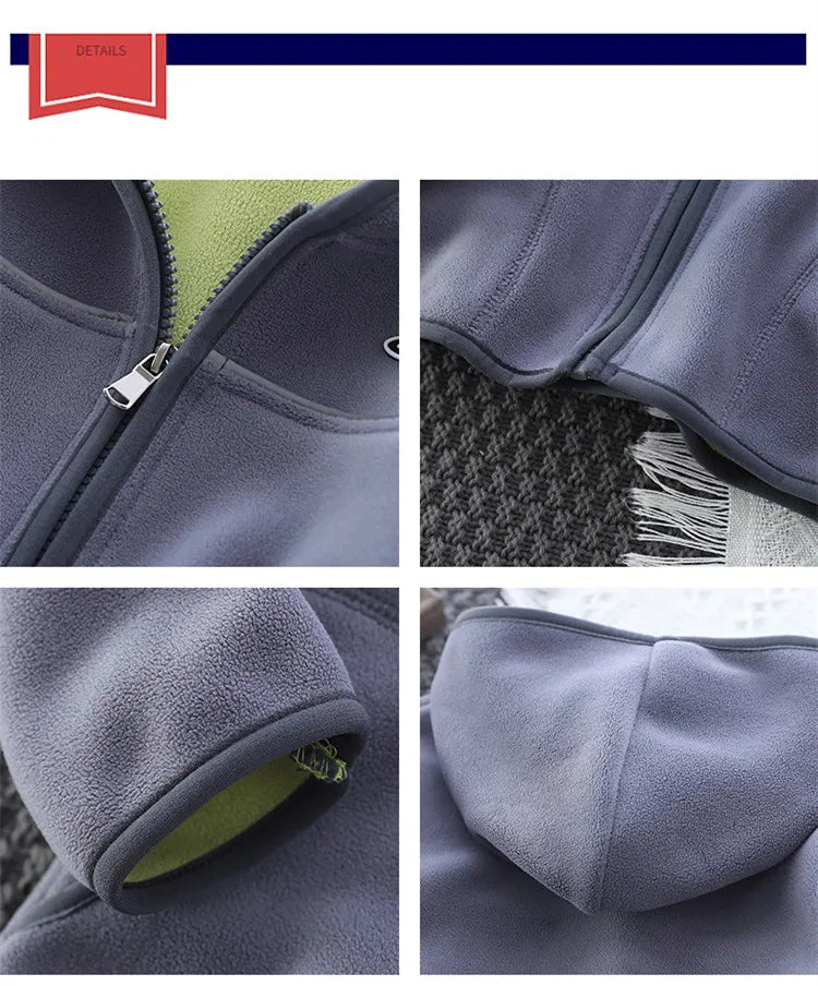 Boys’ Casual Hooded Fleece Sweatshirt – Zipper Coat for Kids