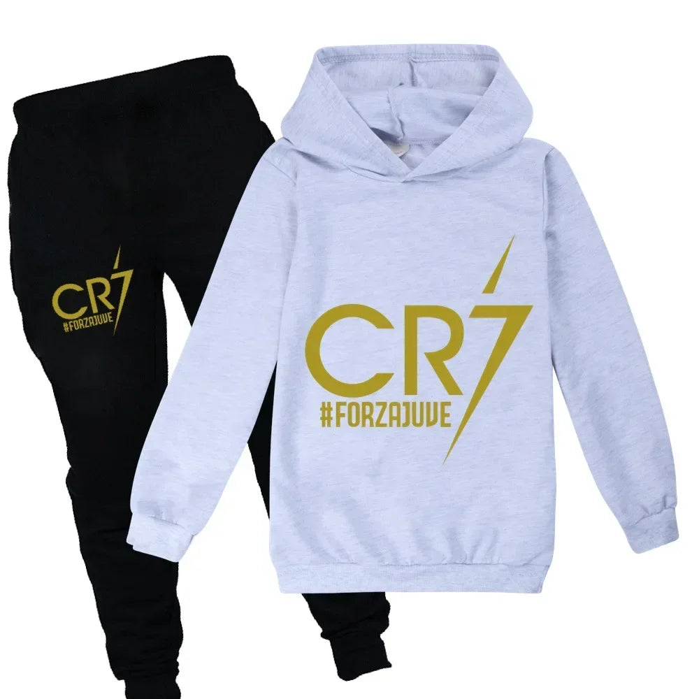 Kids' CR7 Hoodie & Pants Set: Sporty Style for Young Fans