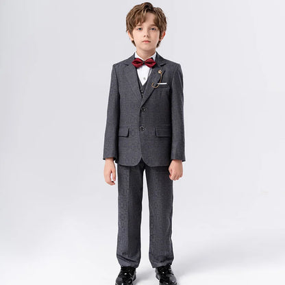 Classic Gray Suit for Boys – 1–14Y Formal & Performance Set