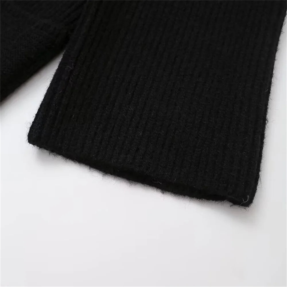 Chic Autumn Hooded Knit Coat – 2-in-1 Style