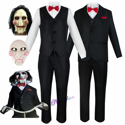 Full Set Jigsaw Costume – Saw Horror Movie Cosplay for Halloween
