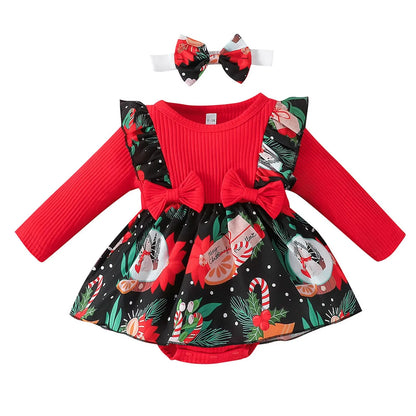 Baby Girl Christmas Party Costume 0–18M