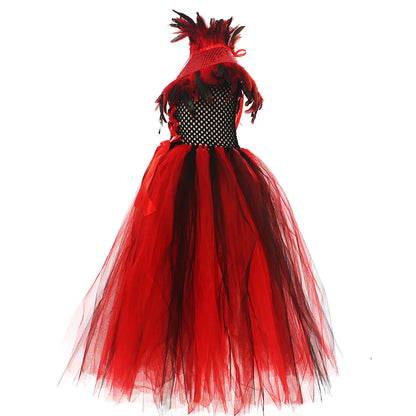 Halloween Gothic Mesh Dress – Kids Vampire Cosplay