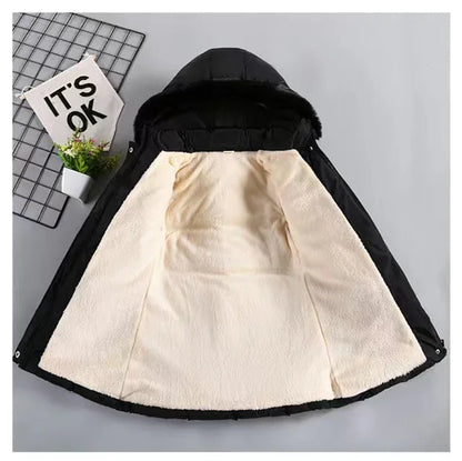 Kids’ Hooded Padded Coat – Thick & Cozy Winter Wear