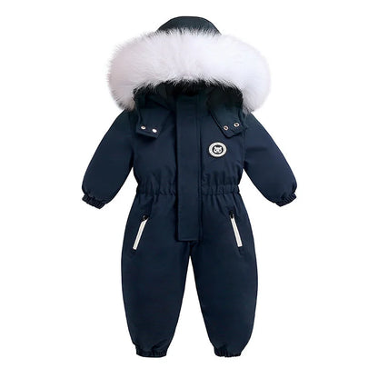 Baby Winter Overalls – Hooded Ski Suit for Cold Weather