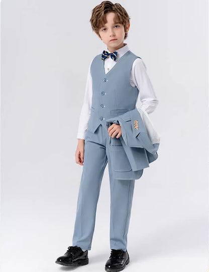 Boys’ Formal Suit Set – Spring/Summer Wedding Outfit (Ages 1–14)