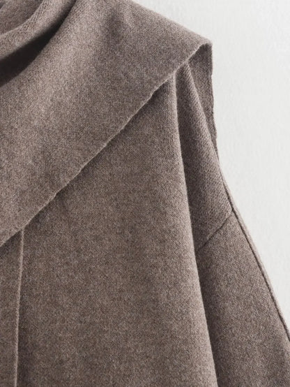 Autumn Chic: Knit Scarf Jacket for Women