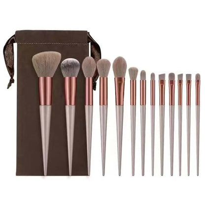 Makeup Brush Set with 4 Sponge Puffs – Complete Korean Beauty Kit