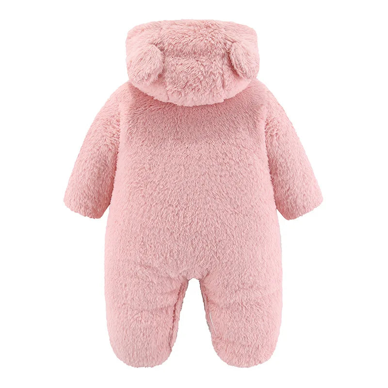 Hooded Bear Jumpsuit for Babies – Soft & Cozy