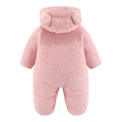 Hooded Bear Jumpsuit for Babies – Soft & Cozy