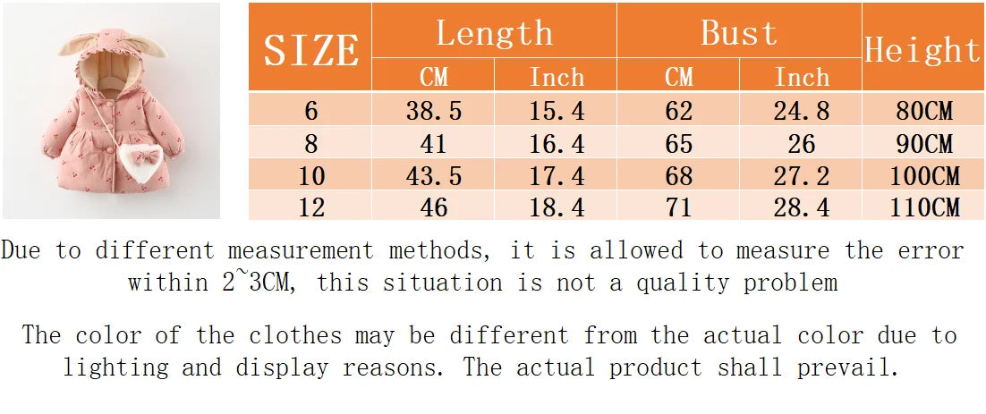 Toddler & Kids Bunny Ear Winter Outerwear