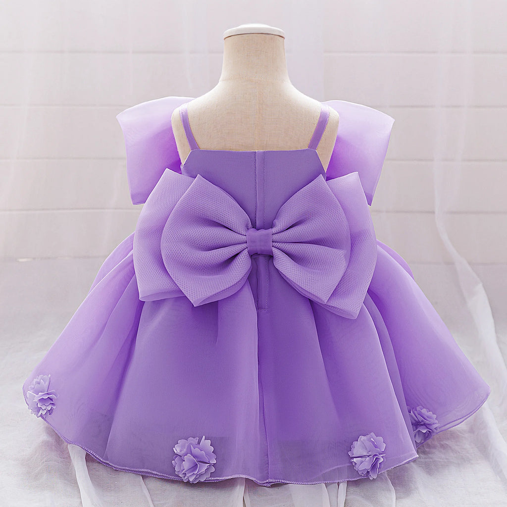 Baby Girl Baptism Dress – 1st Birthday Pink Gown