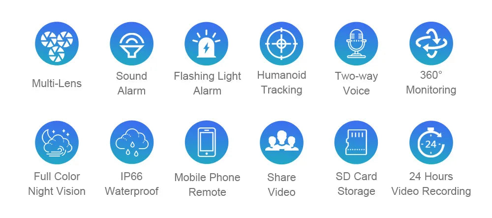 3/4 Screen WiFi PTZ Camera | 10X Zoom | AI Auto Tracking | Outdoor IP66 CCTV
