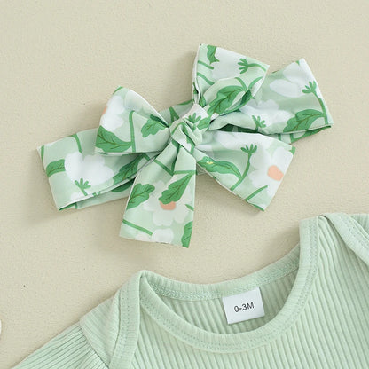 Sweet Baby Girl Summer Clothing Set 3Pcs