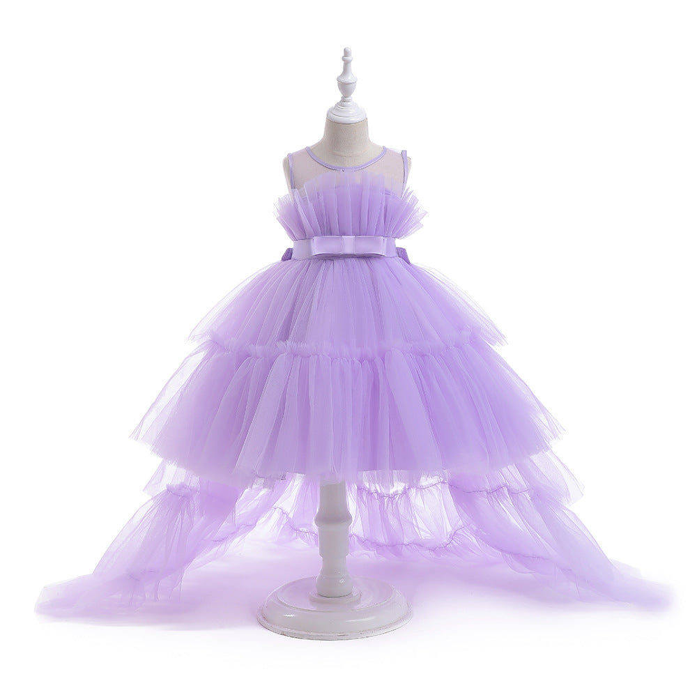 Elegant Girls Party Dress – Trailing Evening Gown
