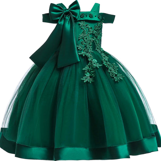 Elegant Christmas & Party Dress for Girls (3–10Y)